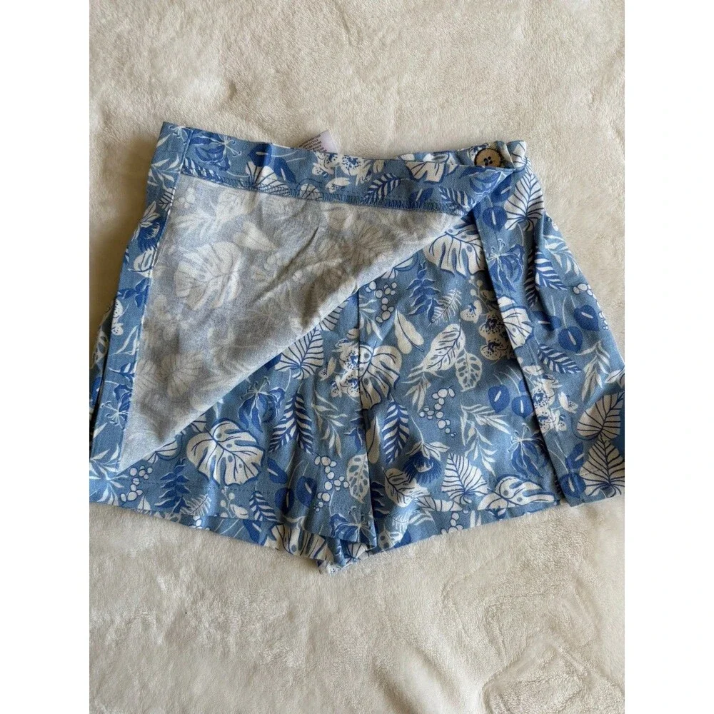 Vince Camuto Girls 2-Piece Tropical Top & Skort Set Blue/White Size 6